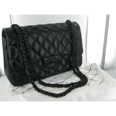 black on black chanel purse